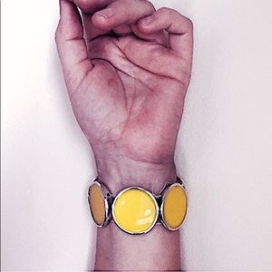 retro yellow dot bracelet